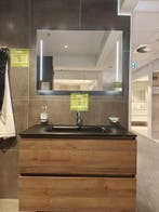 Showmodel badmeubel greeploos 100cm wast. mat zwart - 0031, Ophalen, Nieuw, 50 tot 100 cm, Wastafelkast