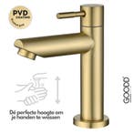 Toiletkraan - Wc kraan - Goud - Brushed Gold - Rvs - PVD, Doe-het-zelf en Verbouw, Sanitair, Ophalen of Verzenden, Nieuw, Rvs