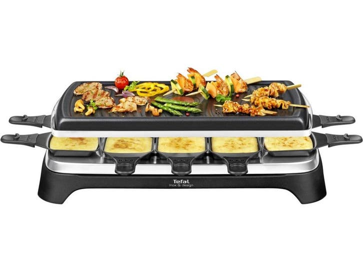 Tefal Inox RE4588 - Gourmetstel - 10 pannetjes - zwart, Witgoed en Apparatuur, Gourmetstellen, Zo goed als nieuw, Verzenden