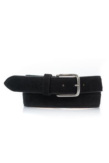 Mooie suede leren riem 4 cm breed zwart NIEUW, Riccamente, Nieuw, Riem of Ceintuur, Echt leder