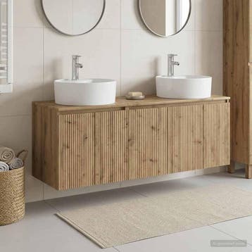 vidaXL Badkamerkastenset 3 st Artisanaal eiken 49,5 x 44,5 x, Verzenden, Nieuw