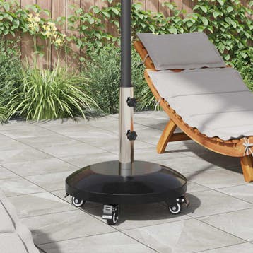 vidaXL Granieten parasolvoet met wielen voor parasolstok van, Verzenden, Nieuw, Parasolvoet