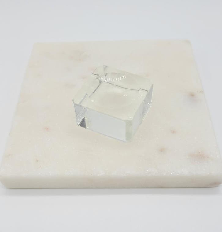 Edelsteen bol houder glas, Verzamelen, Mineralen en Fossielen, Ophalen of Verzenden