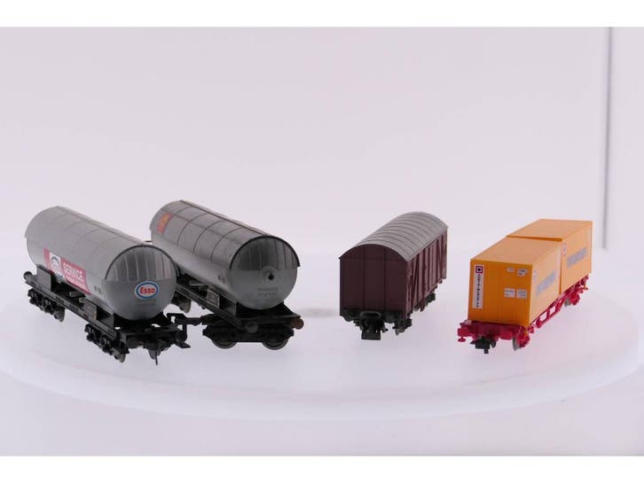 Schaal H0 1499 2x Fleischmann ketelwagon, 57735 Piko cont..., Hobby en Vrije tijd, Modeltreinen | H0, Wagon, Gebruikt, Overige merken