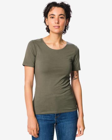 HEMA Dames T-shirt jersey essentials grijs 2 voor 19.99, Verzenden, Nieuw