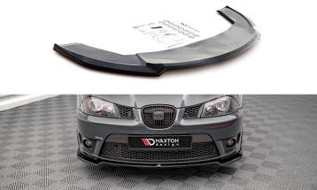 Voorspoiler V.3 Seat Ibiza Cupra MK3 Maxton Glans Zwart, Auto-onderdelen, Ophalen of Verzenden, Nieuw