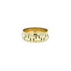 Gouden meander ring 14 karaat, Verzenden, Zo goed als nieuw, Goud