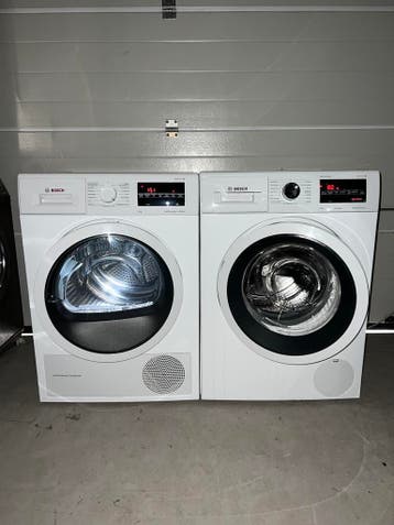 TOPSET! BOSCH 8KG WASMACHINE BOSCH 8KG WARMTEPOMPDROGER!, Energieklasse A of zuiniger, 1200 tot 1600 toeren, Minder dan 85 cm
