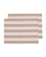 HEMA Placemats 45x35cm katoen strepen roze-wit - 2 stuks, Verzenden, Nieuw