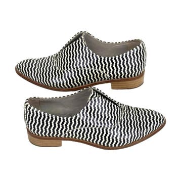 Pertini - Dames instappers - Leer- Zwart/Wit - Mt 42, Nieuw