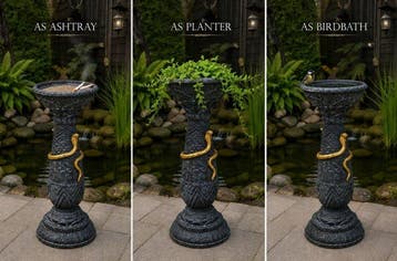 Bloempot - mgo - Asbak/Planter/Vogelsbadje, Antiek en Kunst