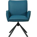 Leren draaibare eetkamerstoel Elite - Toledo Turquoise, Huis en Inrichting, Stoelen, Blauw, Nieuw, Leer, Bohemian, Eigentijds, Industrieel, Modern, Retro, Scandinavisch, Vintage