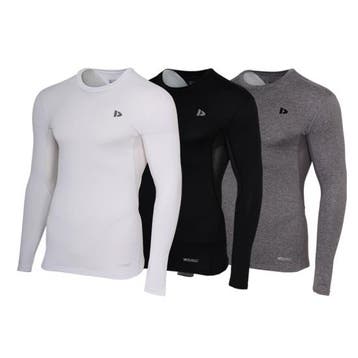 Donnay Donnay Heren - 3-Pack - Baselayer Shirt Lange Mouw  -, Verzenden, Nieuw