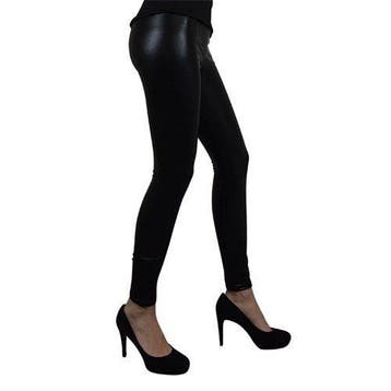 Metallic legging zwart, Verzenden, Nieuw, Feestartikel