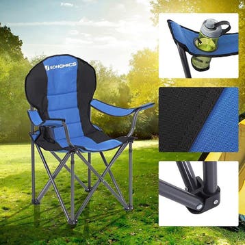 Campingstoel – viststoel - Opvouwbaar – Blauw –, Caravans en Kamperen, Verzenden, Nieuw