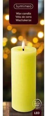 Ledkaars wax steady binnen lumineo groen warm wit ø7 cm h, Hobby en Vrije tijd, Knutselen, Ophalen of Verzenden, Nieuw