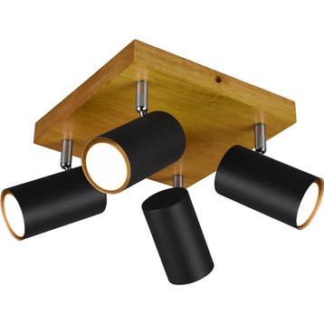 LED Plafondspot - Trion Milona - GU10 Fitting - 4-lichts -, Huis en Inrichting, Metaal of Aluminium, Nieuw, Ophalen of Verzenden