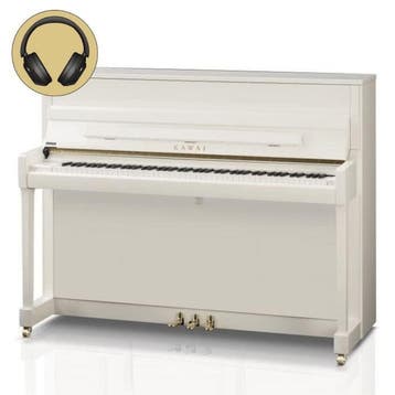 Kawai K-200 ATX4 WH/P messing silent piano, Muziek en Instrumenten, Piano's, Nieuw, Wit, Piano