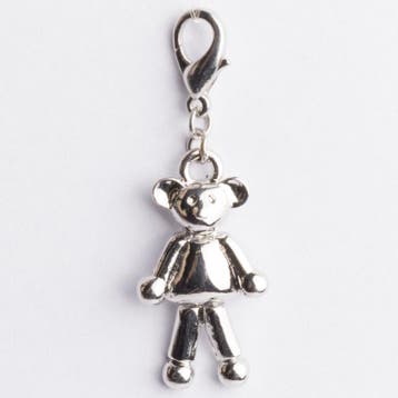 Be Charmed teddybeer bedel met karabijnsluiting zilver me..., Ophalen of Verzenden, Nieuw, Bedel