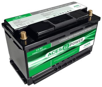 ACES HFAS Serie LifePO4 accu AL12V100HFAS-BT 12V 100Ah met, Caravans en Kamperen, Camper-accessoires, Ophalen of Verzenden, Nieuw
