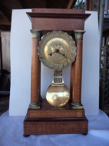 Portico klok Empire palissander hout - 1800-1850 - Pallisans, Antiek en Kunst