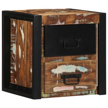 vidaXL Nachtkastje 40x35x40 cm massief gerecycled hout, Minder dan 45 cm, Verzenden, Nieuw, Minder dan 55 cm