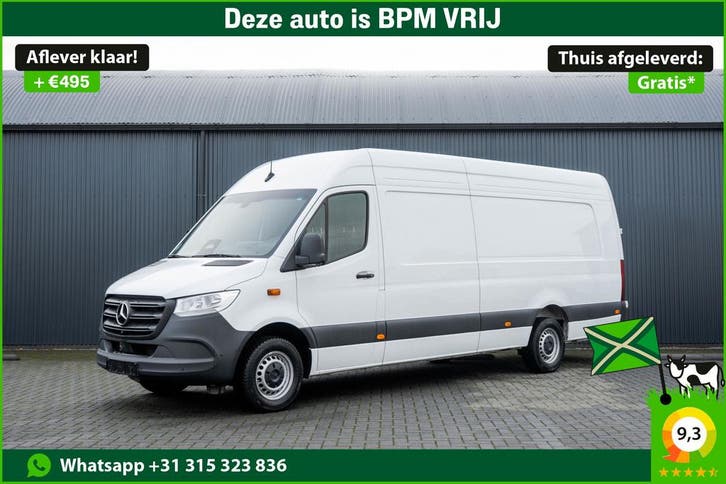 Mercedes-Benz Sprinter 317 CDI L4H2 | Mbux | Facelift | Navi, Auto's, Bestelauto's, Lease, Handgeschakeld, Wit, Mercedes-Benz