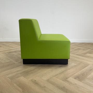 Eromes Low seat modulair bankje, groen, Ophalen of Verzenden, Gebruikt, Leer, Eén
