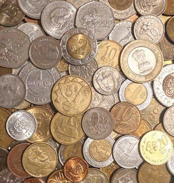 Wereld. 100+ Exotic Coins from different Countries (Zonder