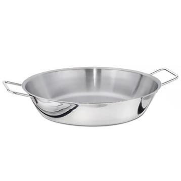 GGM Gastro | Paellapan - RVS - 6 liter - 372x342mm - hoogte:, Verzenden, Nieuw