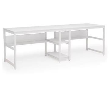 Tweepersoons Bureau met Boekenplank – Dubbel Werkstation, Verzenden, Nieuw