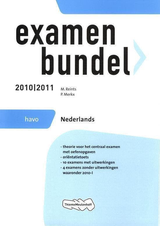 Examenbundel Nederlands / Havo 2010/2011 - Reints, Boeken, Geschiedenis | Vaderland, Gelezen, Verzenden