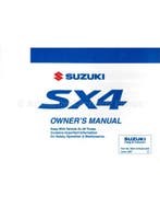 2007 SUZUKI SX4 INSTRUCTIEBOEKJE ENGELS