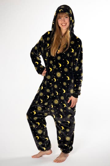 Onesie Maan Zon Sterren Pak 152-158 Sterrenpak Kostuum Zwart, Ophalen of Verzenden, Nieuw