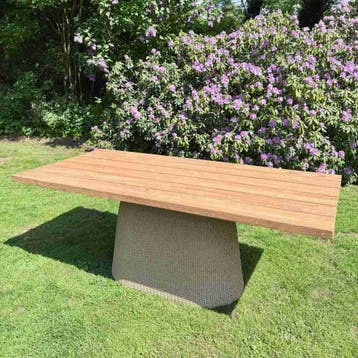 Rechthoekige tuintafel Ubud -  220x100 cmRechthoekige, Tuin en Terras, Tuintafels, Ophalen of Verzenden, Nieuw