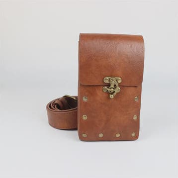 Middeleeuwse Cosplay Lederen Riem met Tas en Decoratieve Sle, Verzenden
