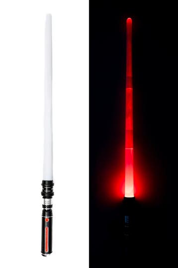 KIMU® Lightsaber 2.0 Uitschuifbaar Lichtzwaard Space Star Zw, Ophalen of Verzenden, Nieuw, Feestartikel, Carnaval