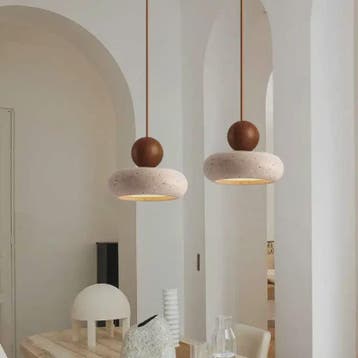 Vintage Hanglamp met Natuurlijke Gele Agaat Steen - Sfeervol, Verzenden, Nieuw