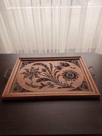 Large Antique Art Nouveau Floral Tray – Jugendstil -