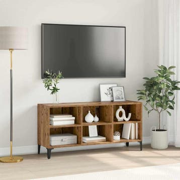 vidaXL Tv-meubelset Bruin 103,5 x 30 x 50 cm Geconstrueerd, Huis en Inrichting, Kasten | Televisiemeubels, Minder dan 50 cm, Verzenden