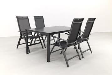 Kettler Legato Curve/Cubic 4-persoons verstelbare tuinset, Tuin en Terras, Verzenden, Nieuw, Overige materialen, Tuinset