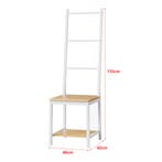 [en.casa] Dressboy Juuka bamboe 133x40x42 cm wit en houtkleu, Verzenden, Nieuw