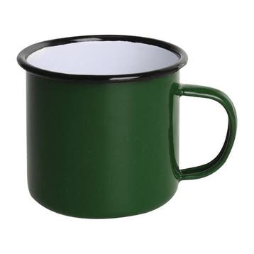 Emaille mok | groen | 35cl | 6 stuks, Verzenden