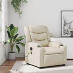 vidaXL Massagestoel van kunstleer in crèmekleur, Verzenden, Nieuw