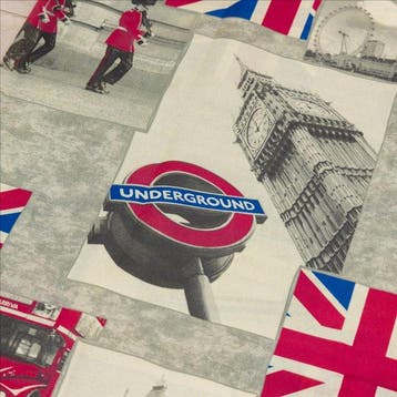 BA193 - Stof London Icons – Fotografisch patchwork van de, Antiek en Kunst