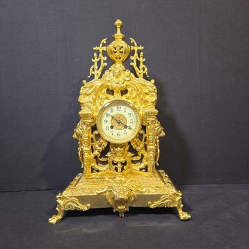 Tafelklok Lodewijk XVI-stijl - Verguld brons - 1850-1900 -, Antiek en Kunst