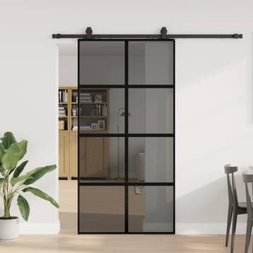 vidaXL Schuifdeur met beslagset 102,5x205 cm gehard glas, Verzenden, Nieuw