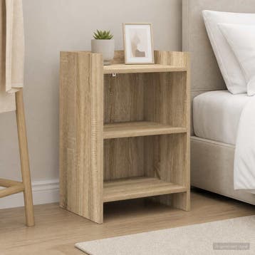 vidaXL Nachtkastjes 2 st Sonoma Eiken 40 x 30 x 60 cm, Huis en Inrichting, Slaapkamer | Nachtkastjes, Minder dan 45 cm, Verzenden