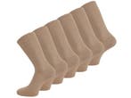 6 paar Katoenen damessokken - Naadloze sokken - Cappuccino, Verzenden, Nieuw