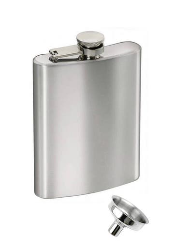 KIMU® Platvink Groot Trechter 236 ml 8 Oz RVS Flesje Platvin, Hobby en Vrije tijd, Feestartikelen, Ophalen of Verzenden, Nieuw